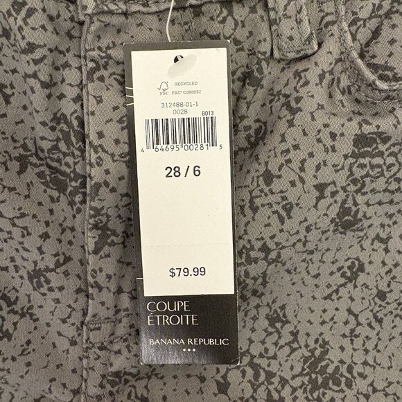Banana Republic Womens Skinny Fit Pants Size 28 / 6 Gray Zip Hem Stretch NWT $79 - Picture 14 of 16